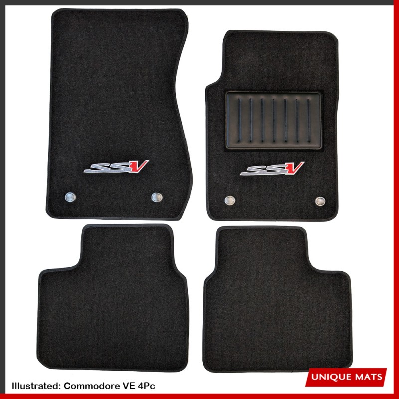 Holden Commodore VE 2006 - 2013 Custom Fit Mats 4Pc with SSV Embroidery