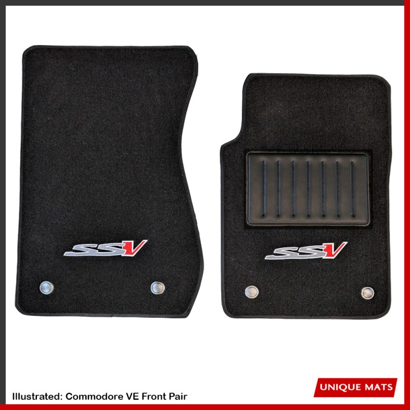 Holden Commodore VE 2006 - 2013 Custom Fit Mats Front Pair with SSV Embroidery