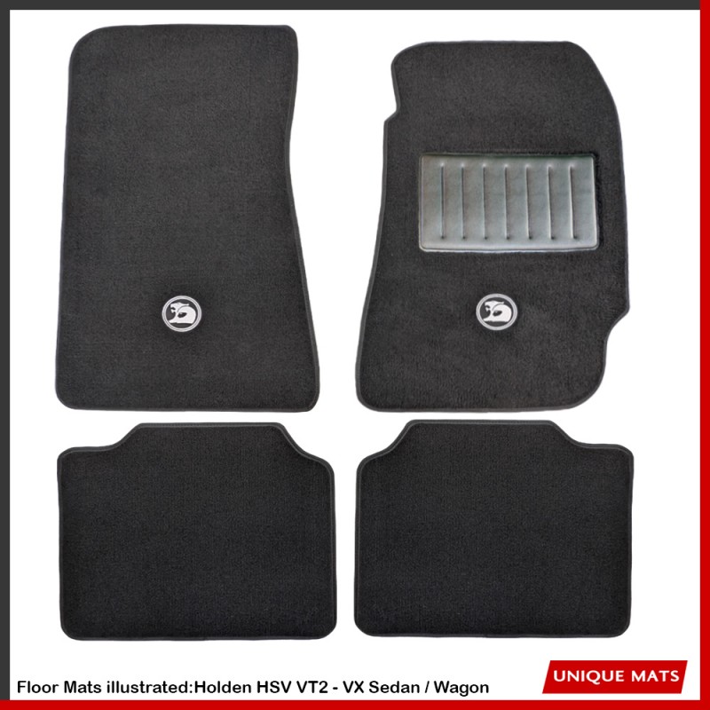 Holden Commodore VT2 - VX 1999 - 2002 Custom Fit Mats 4Pc with HSV Round Badge