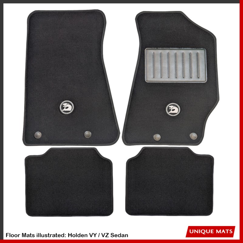 Holden Commodore VY VZ 2002 - 2007 Custom Fit Mats 4Pc with HSV Round Badge