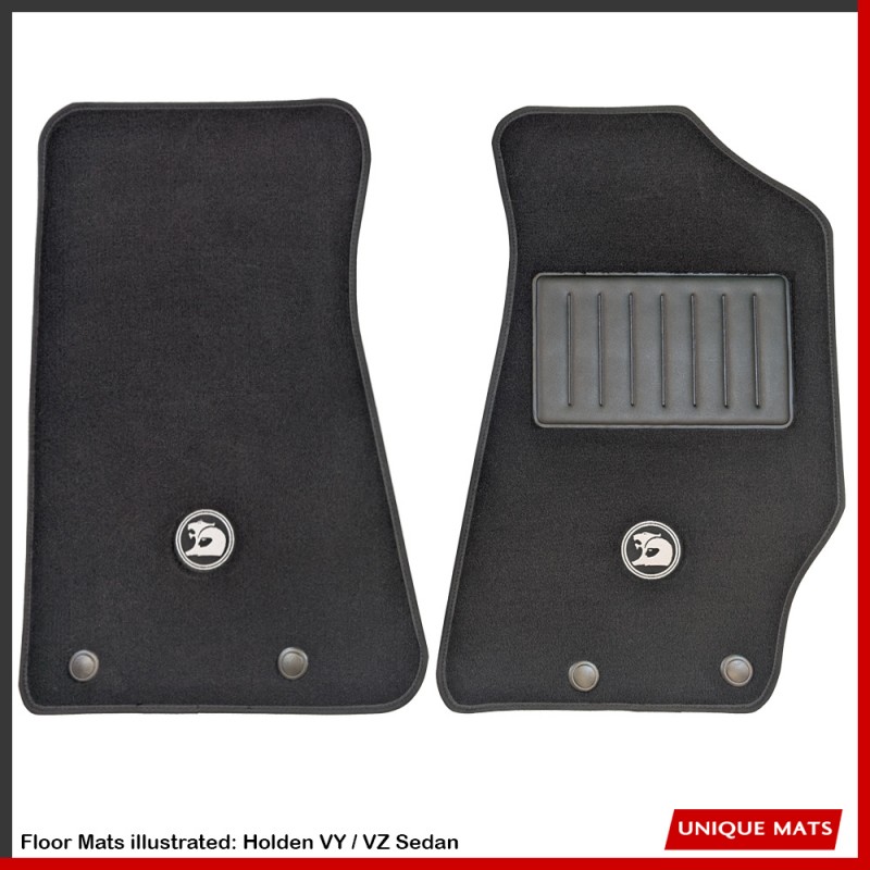 Holden Commodore VY VZ 2002 - 2007 Custom Fit Mats Front Pair with HSV Round Badges