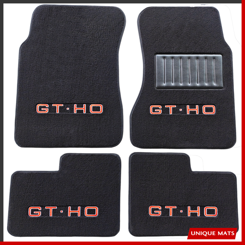 Ford Falcon XR XT XW XY 1967 - 1972 Custom Fit Mats 4Pc with Falcon GT HO Embroidery