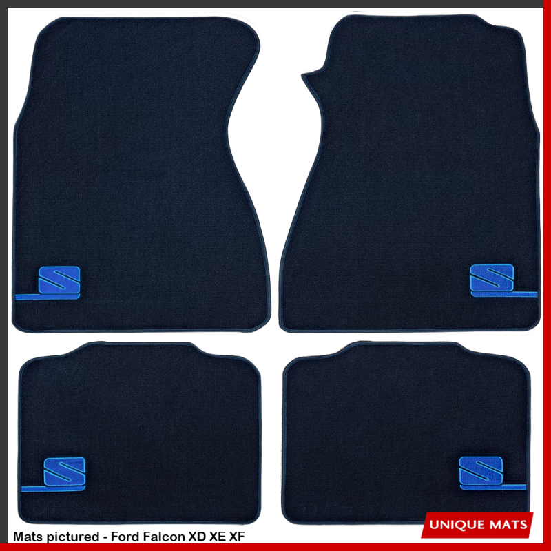 Ford Falcon XD XE XF 1979 - 1988 Custom Fit Mats with S Pack logo (XD/XE)
