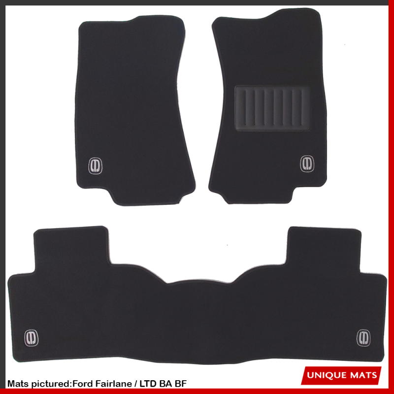 Ford LTD BA BF 2002 - 2008 Custom Fit Mats 3Pc with LTD Logo